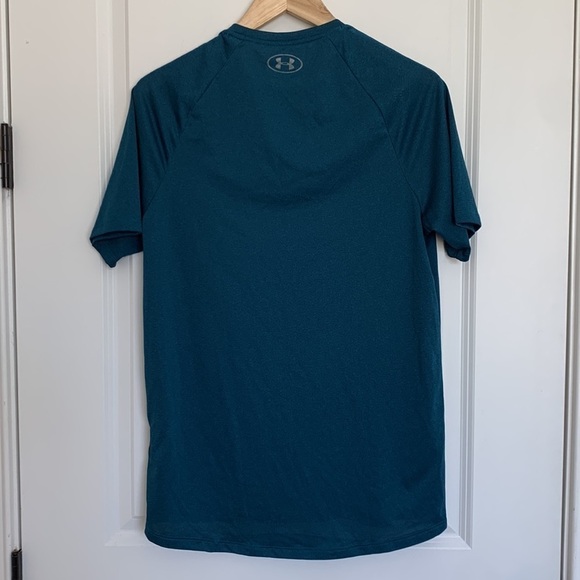 Under Armour Men’s The Tech Tee Shirt Teal S - Picture 4 of 6